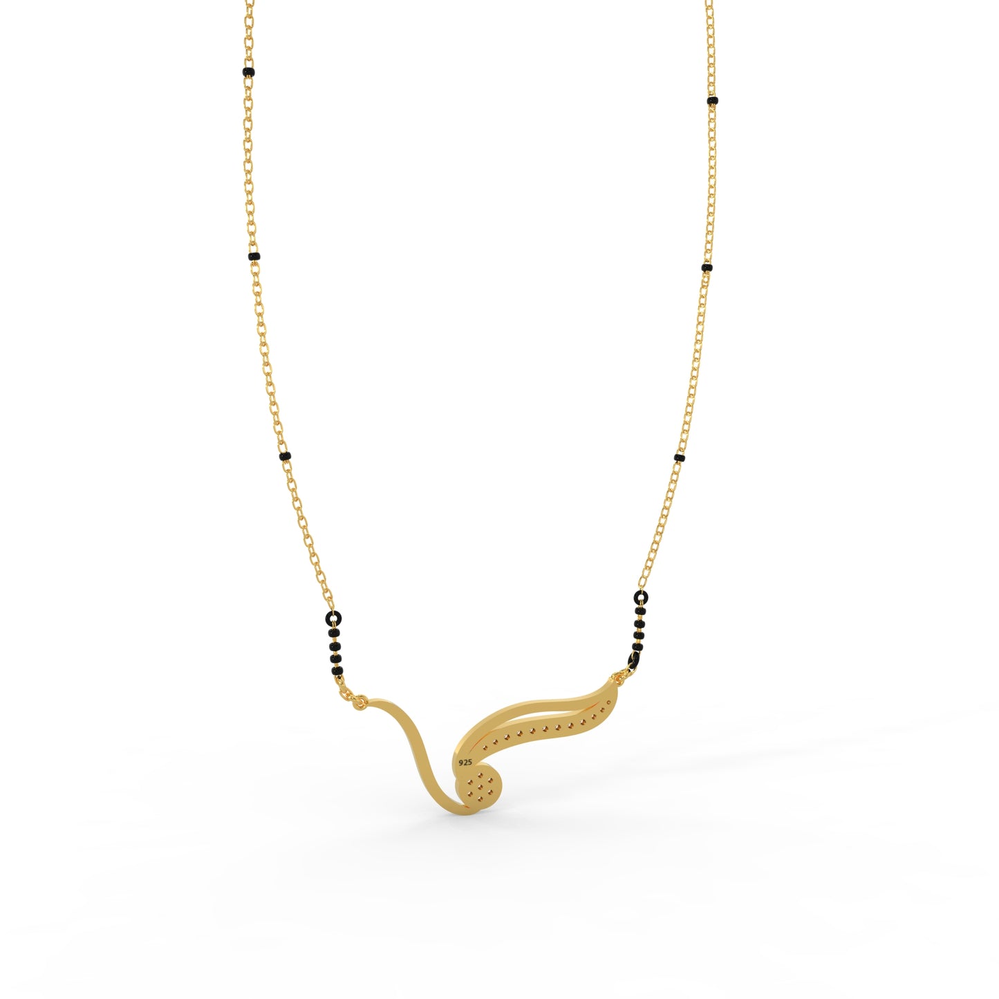 92.5 Silver Elegant Wave Mangalsutra