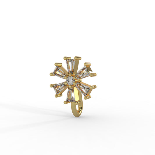 92.5 Silver Swirl stone Nosepin