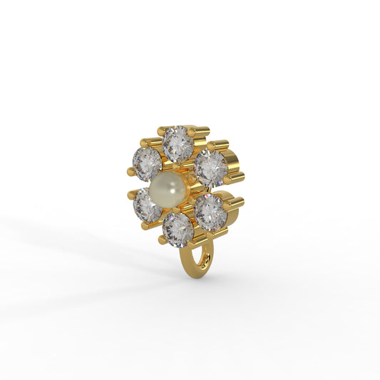 92.5 Silver Swirl 6 stone Nosepin