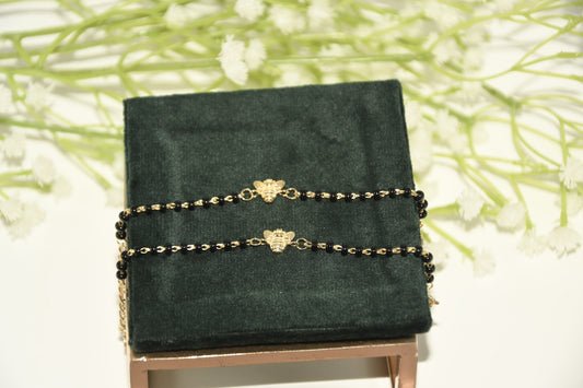 Bumble Bee Charm Black Bead Nazariya Bracelet