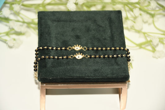 Evil Eye Charm Black Bead Nazariya Bracelet