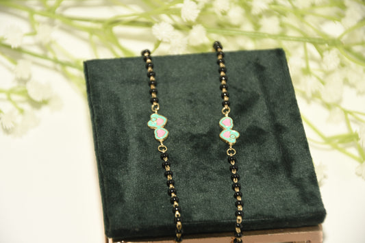 Heart Sunglasses Charm Black Bead Nazariya Bracelet