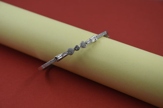 92.5 Silver Bow Women Kada Bracelet