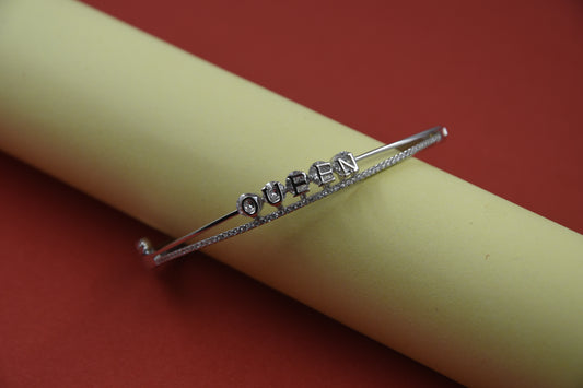 92.5 Silver Queen Women Kada Bracelet