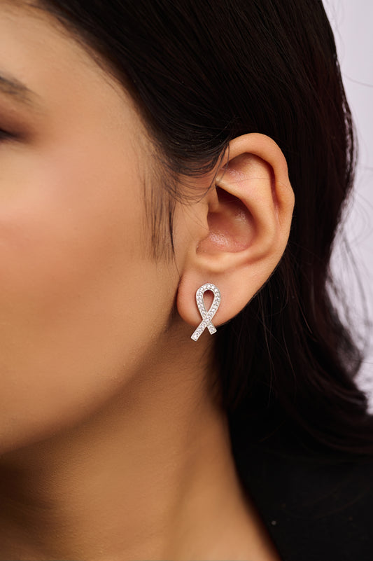 Twisted Ribbon Stud Earrings