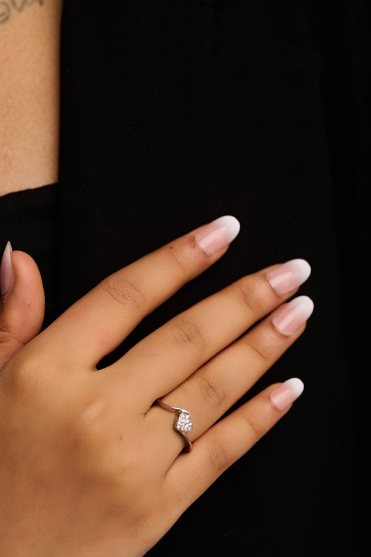 92.5 Silver Heart Shaped Promise Ring