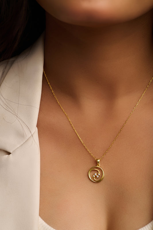 Silver Spiral Bloom Pendant