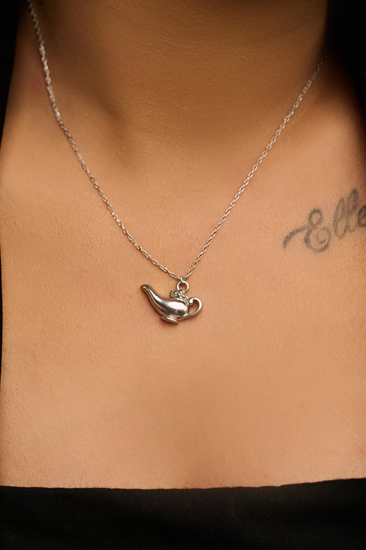 Antique Magic Lamp Charm Necklace