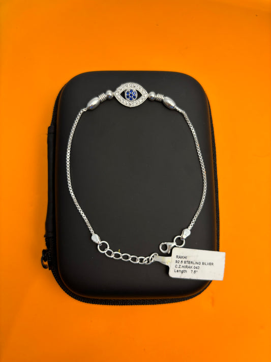 92.5 Silver Evil Eye Bracelet