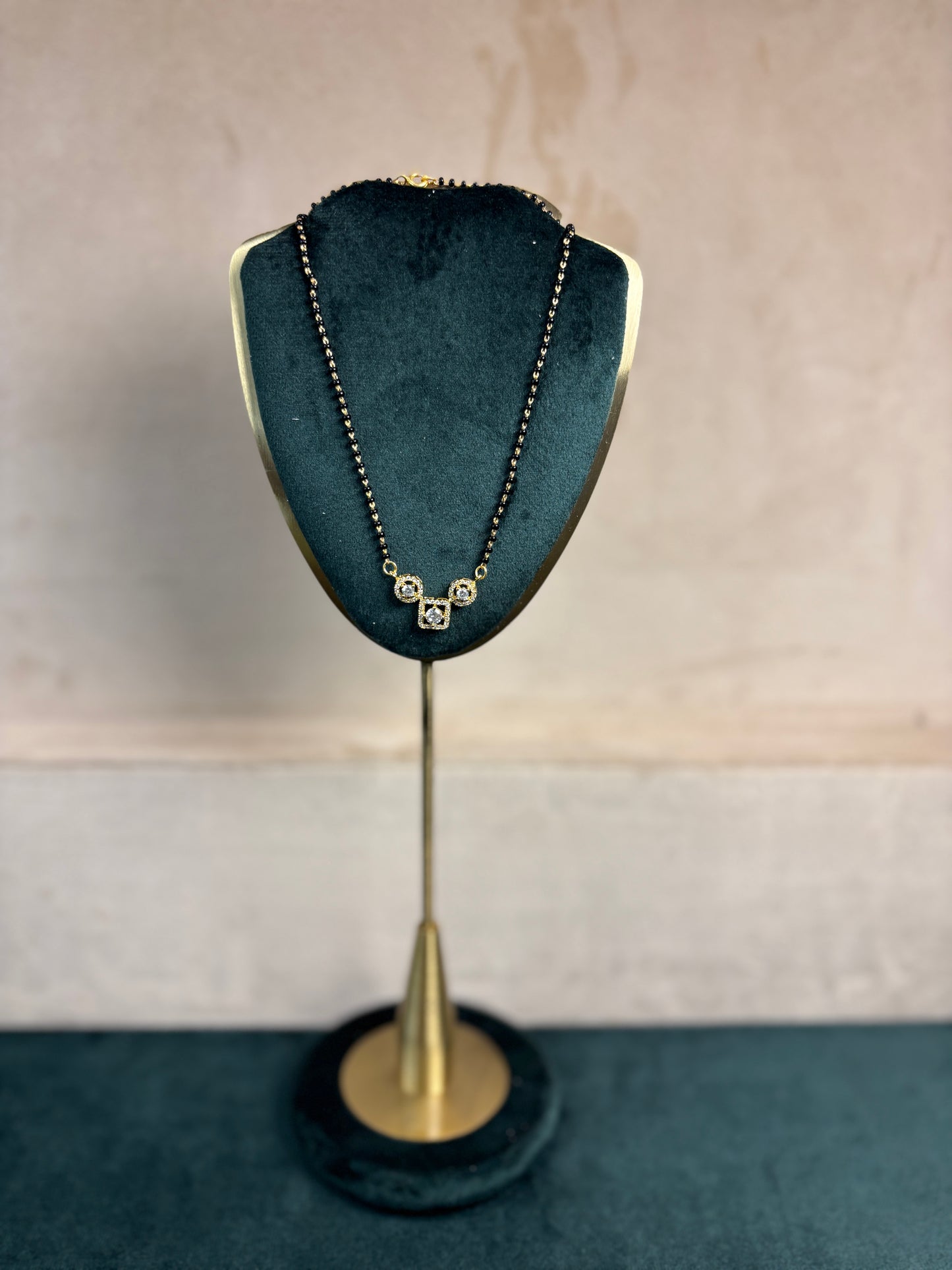 92.5 Silver Trinity Circle & Rectangle Mangalsutra