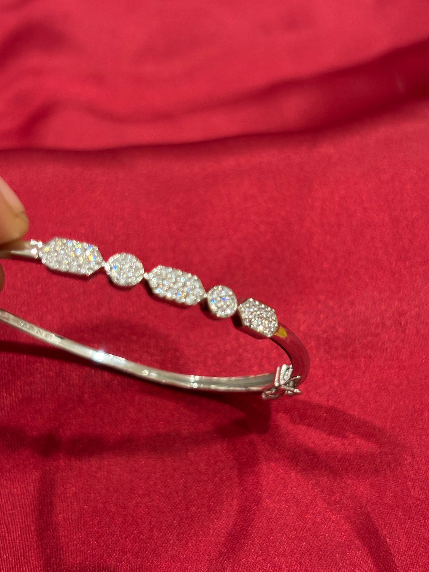 92.5 Silver Women Kada Bracelet Light weight Model 1