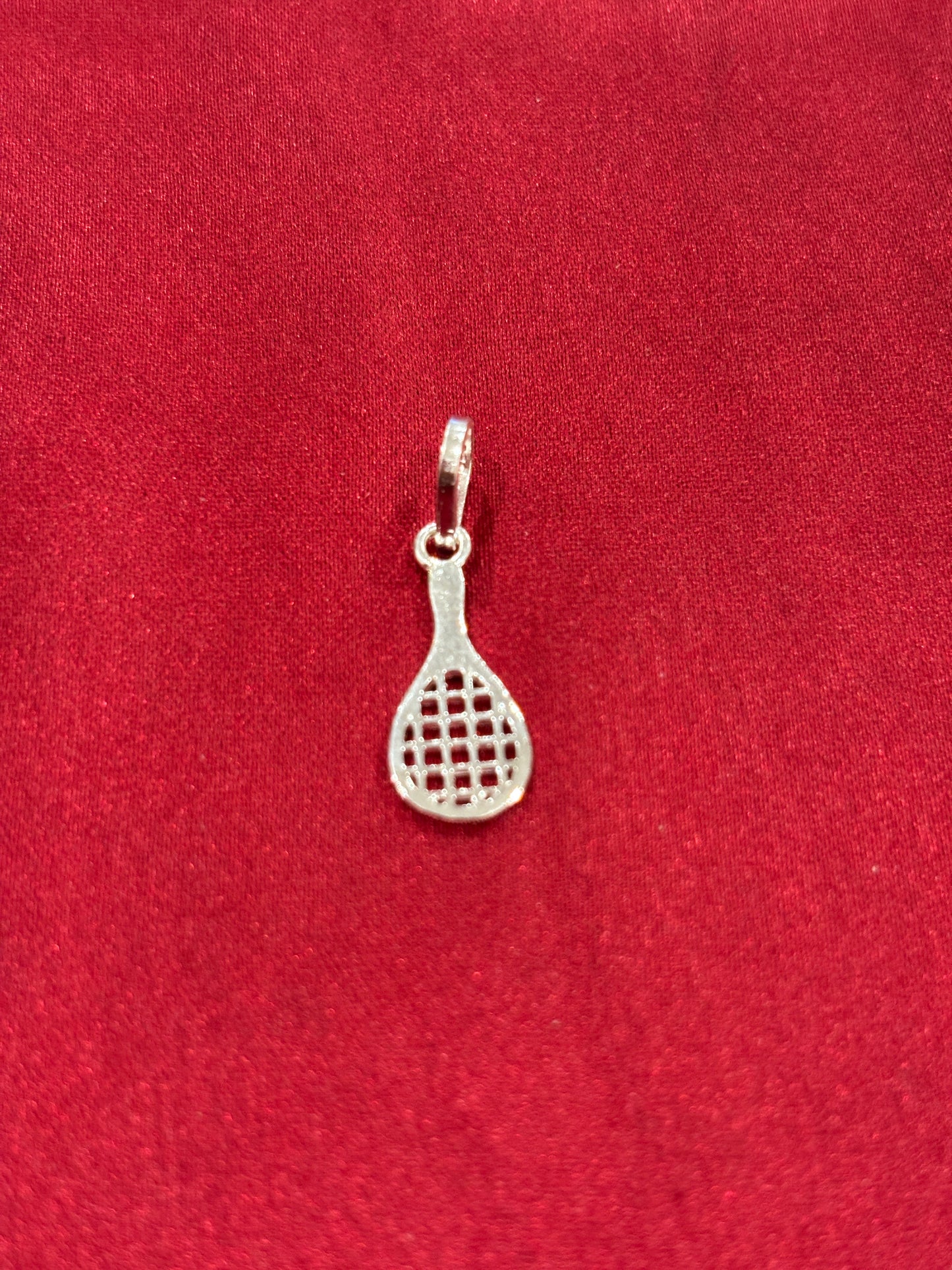 92.5 Silver Tennis Bat Pendant