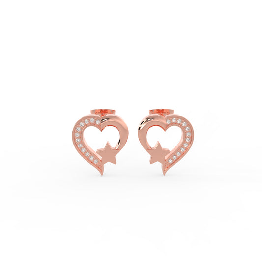 92.5 Silver Starlit Heart Earrings