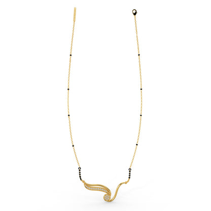 92.5 Silver Elegant Wave Mangalsutra