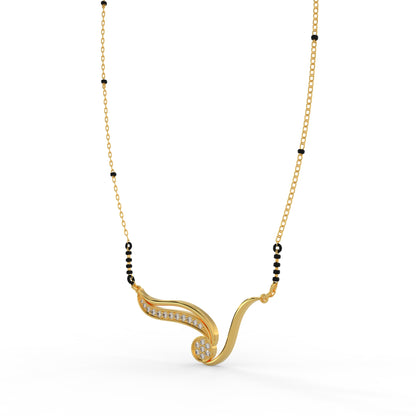 92.5 Silver Elegant Wave Mangalsutra