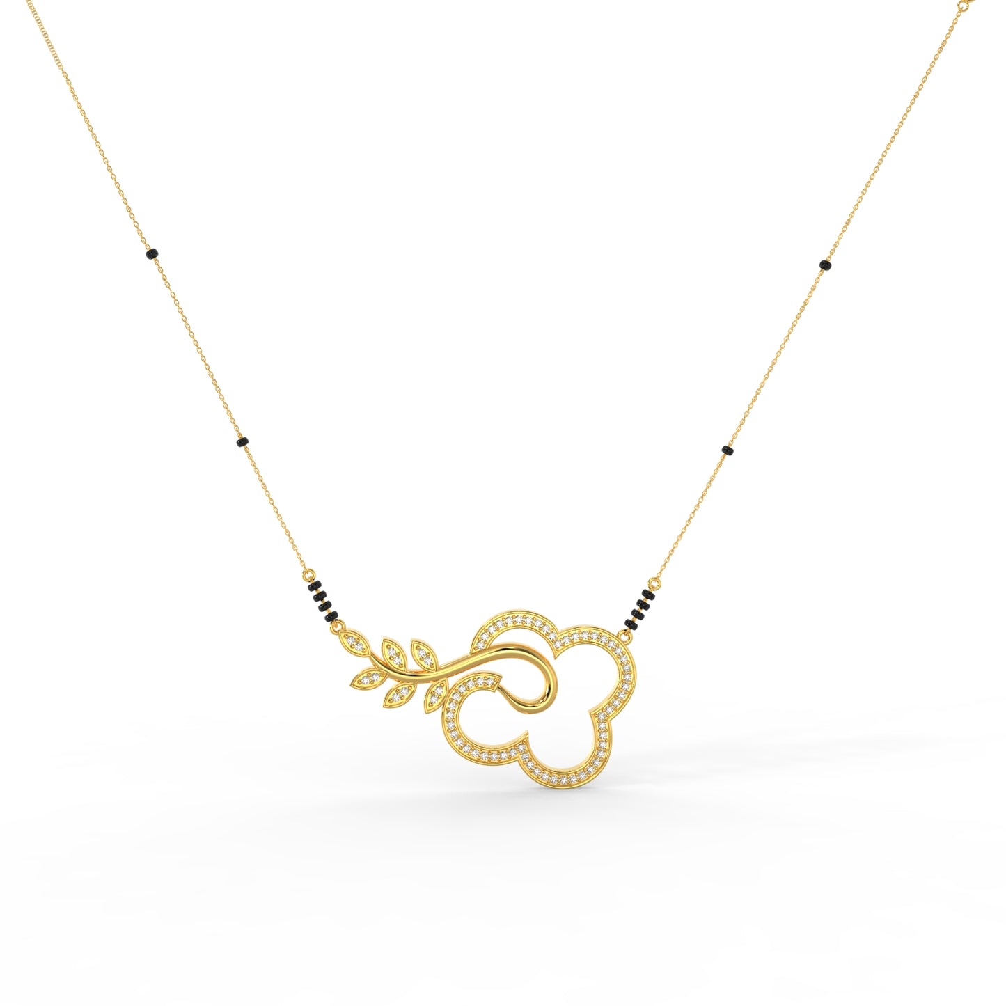 92.5 Silver Floral Harmony Mangalsutra