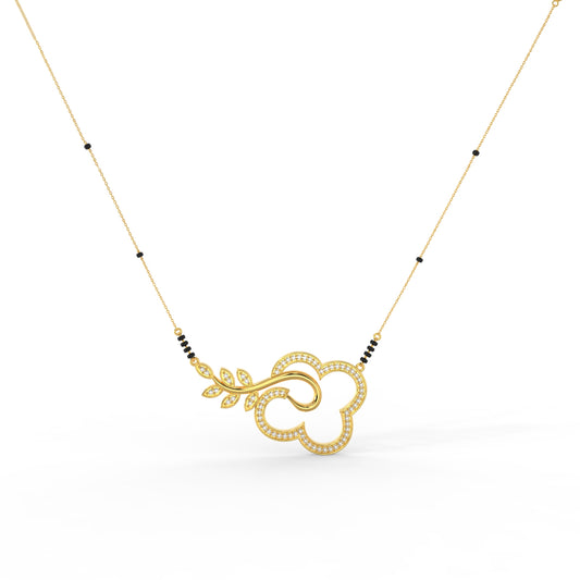 92.5 Silver Floral Harmony Mangalsutra