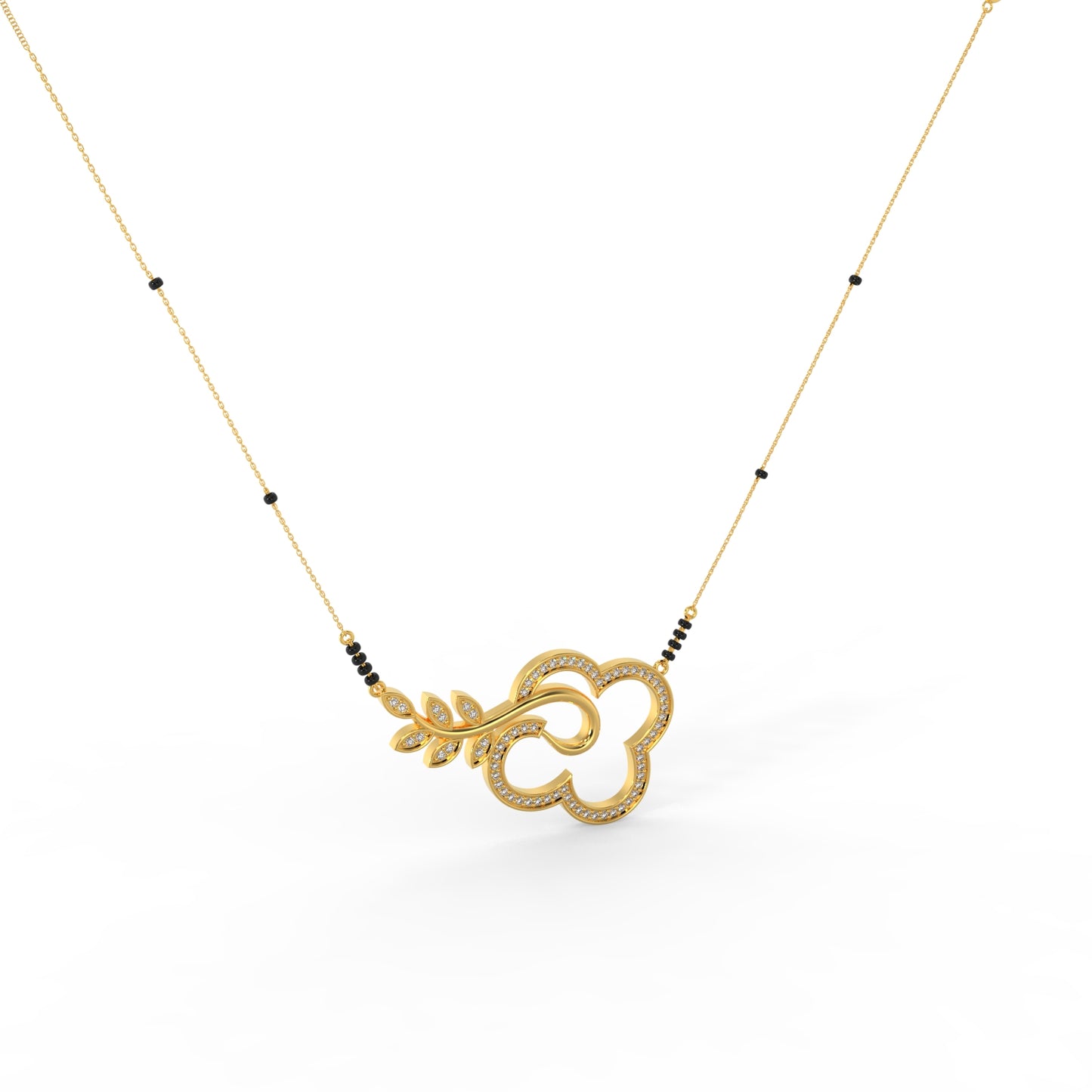 92.5 Silver Floral Harmony Mangalsutra