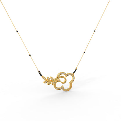 92.5 Silver Floral Harmony Mangalsutra