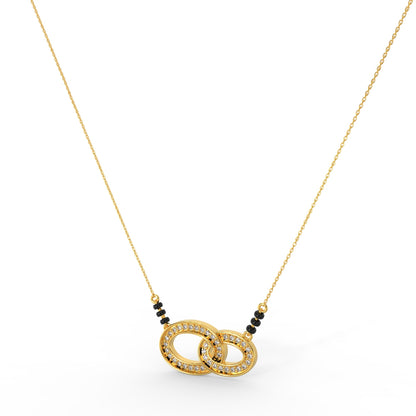 92.5 Silver Dual Infinity Mangalsutra Pendant Necklace