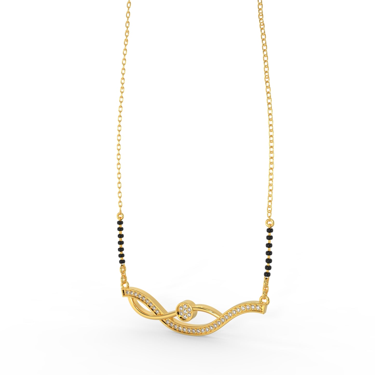 92.5 Silver Graceful Curve Mangalsutra