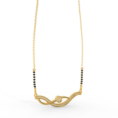 92.5 Silver Graceful Curve Mangalsutra