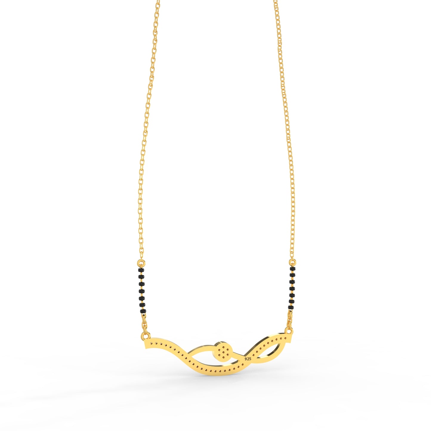 92.5 Silver Graceful Curve Mangalsutra