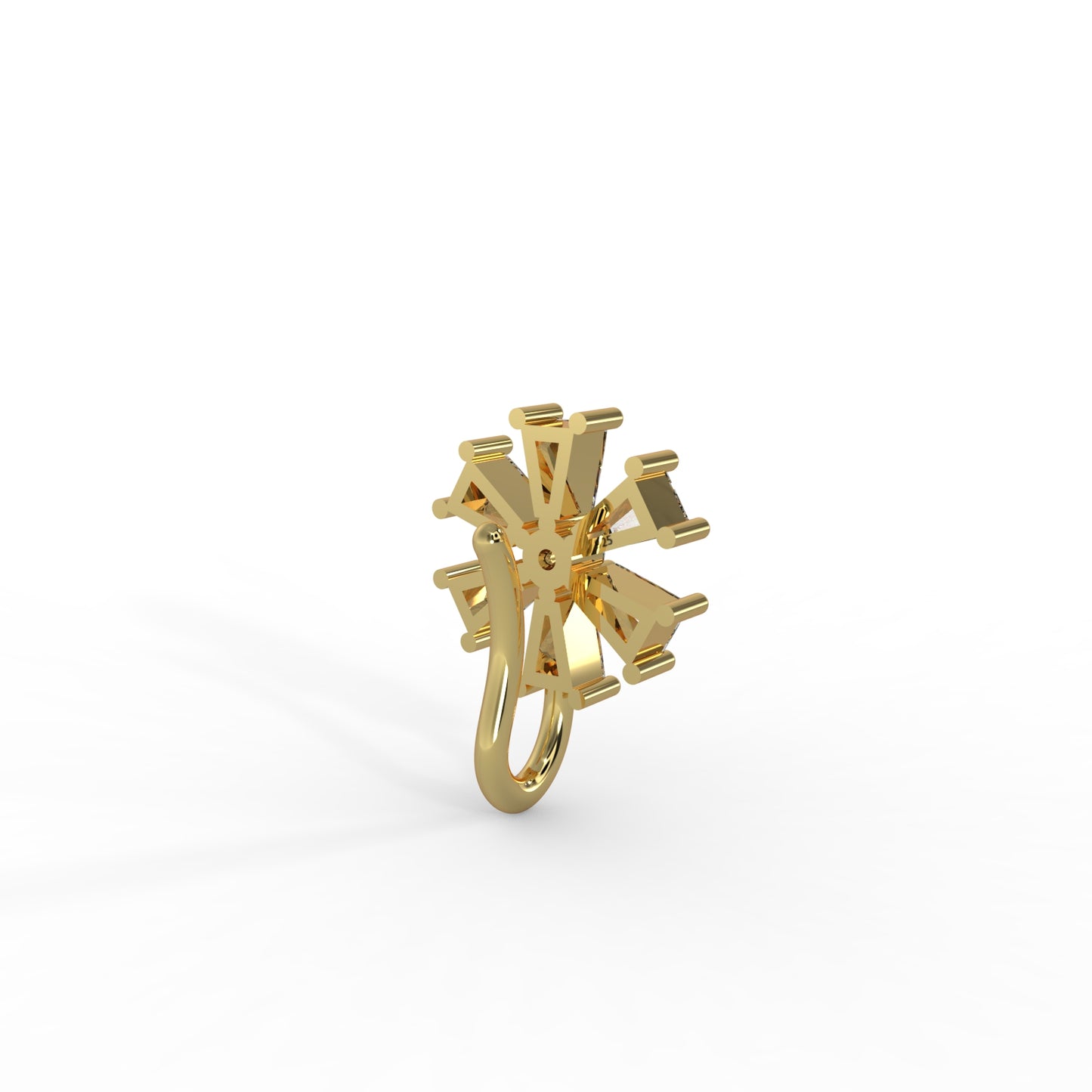 92.5 Silver Swirl stone Nosepin