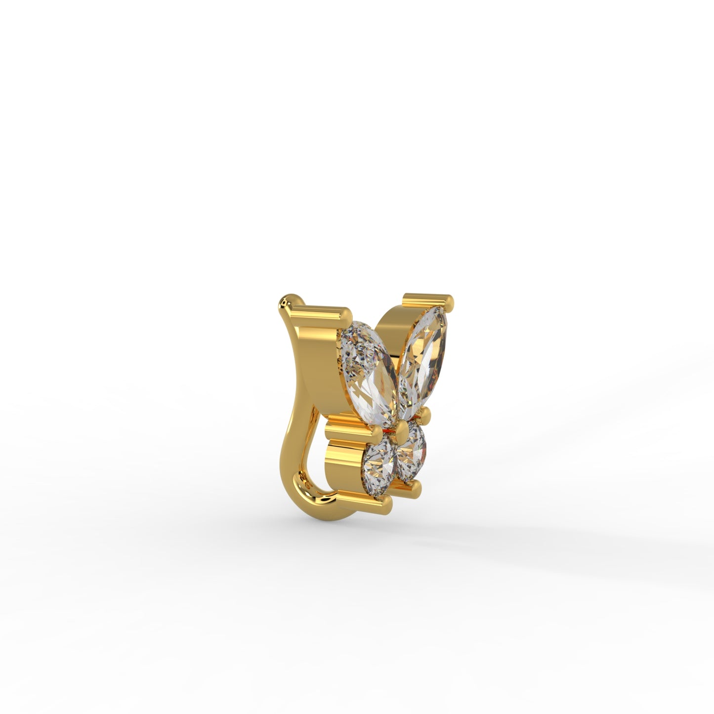 92.5 Silver Butterfly stone Nosepin