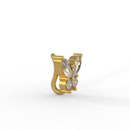 92.5 Silver Butterfly stone Nosepin