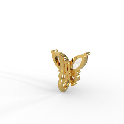 92.5 Silver Butterfly stone Nosepin