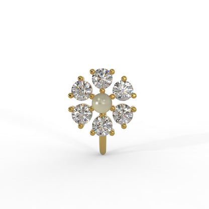 92.5 Silver Swirl 6 stone Nosepin