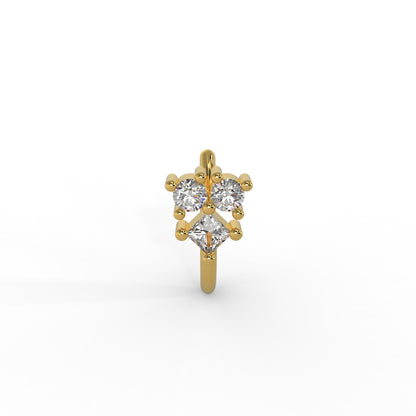 92.5 Silver triangle stone Nosepin