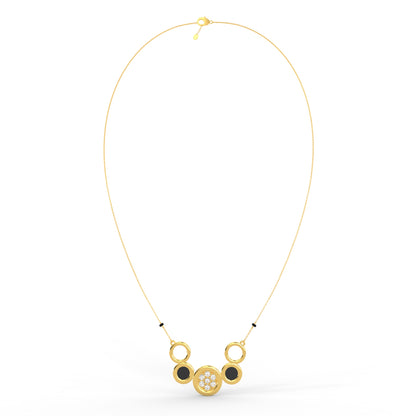 92.5 Silver Circle Harmony Mangalsutra Pendant Necklace