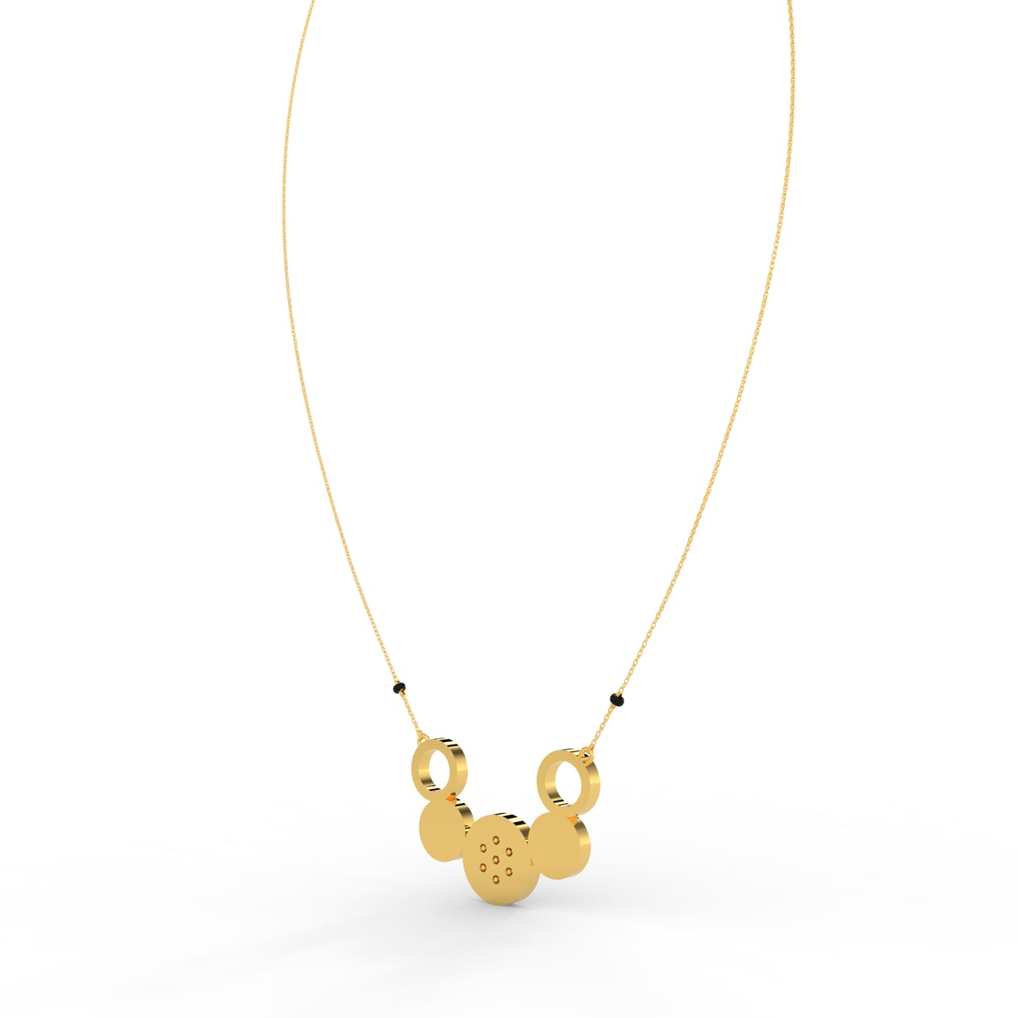 92.5 Silver Circle Harmony Mangalsutra Pendant Necklace