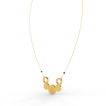 92.5 Silver Circle Harmony Mangalsutra Pendant Necklace