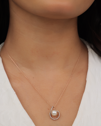 Pearl Drop Pendant with 92.5 Silver Pendant Chain