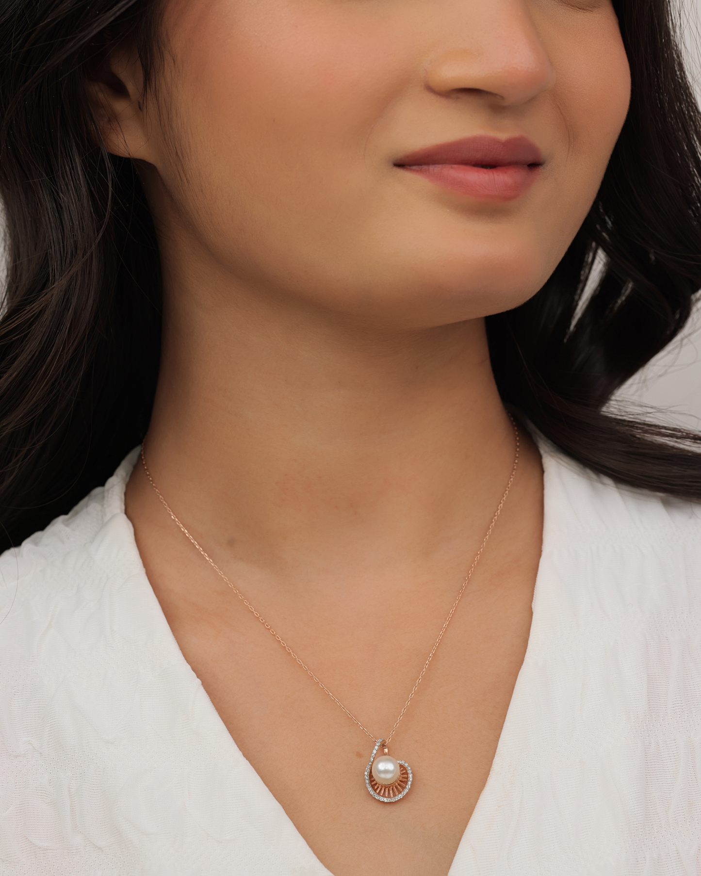 Pearl Drop Pendant with 92.5 Silver Pendant Chain