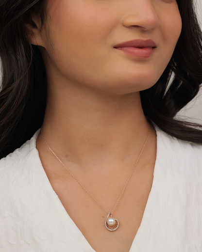 Pearl Drop Pendant with 92.5 Silver Pendant Chain