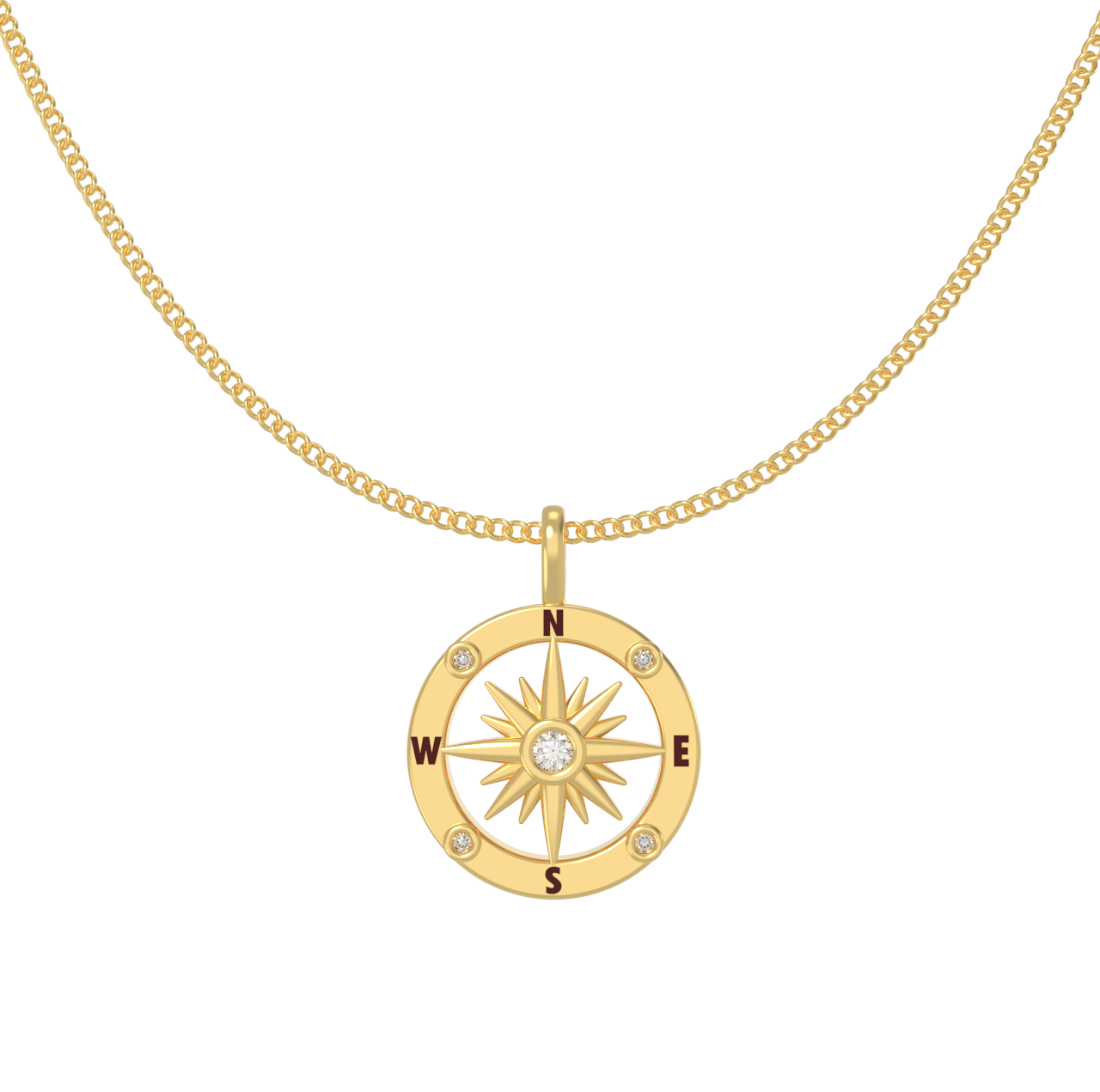 Compass Rose Pendant Necklace
