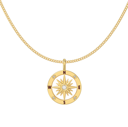 Compass Rose Pendant Necklace