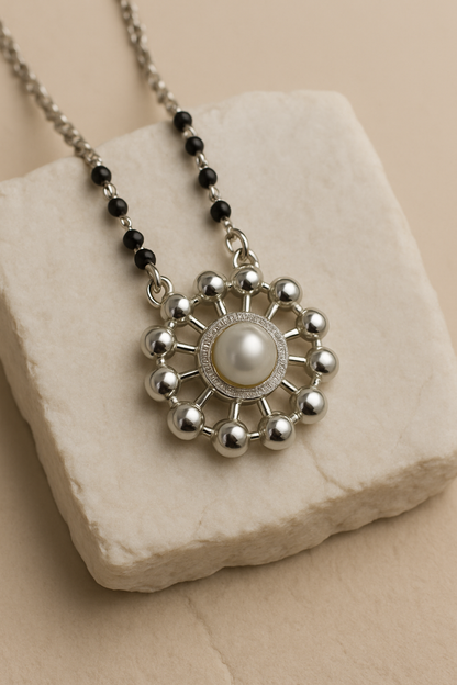 92.5 Silver Pearl Sun Mangalsutra