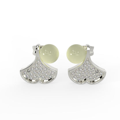 92.5 Silver FanShape Earrings