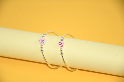 92.5 Silver Initial ‘R’ Kadas (Pair of 2)