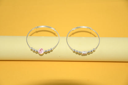 92.5 Silver Initial ‘G’ Kadas (Pair of 2)