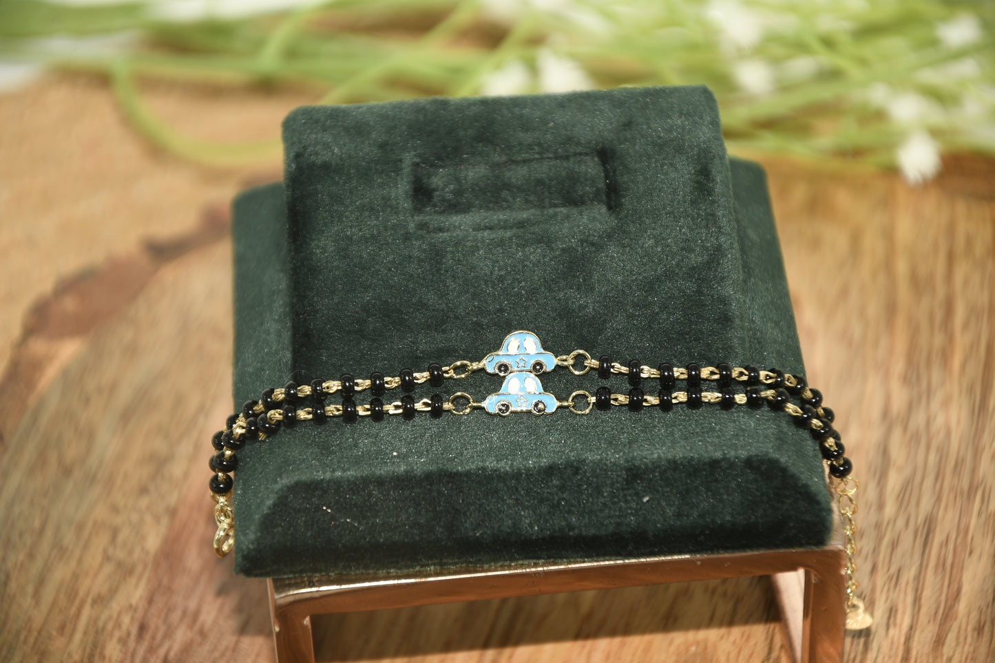 Car Charm Black Bead Nazariya Bracelet