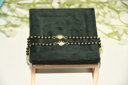 Evil Eye Charm Black Bead Nazariya Bracelet