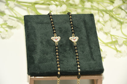 Koala Charm Black Bead Nazariya Bracelet