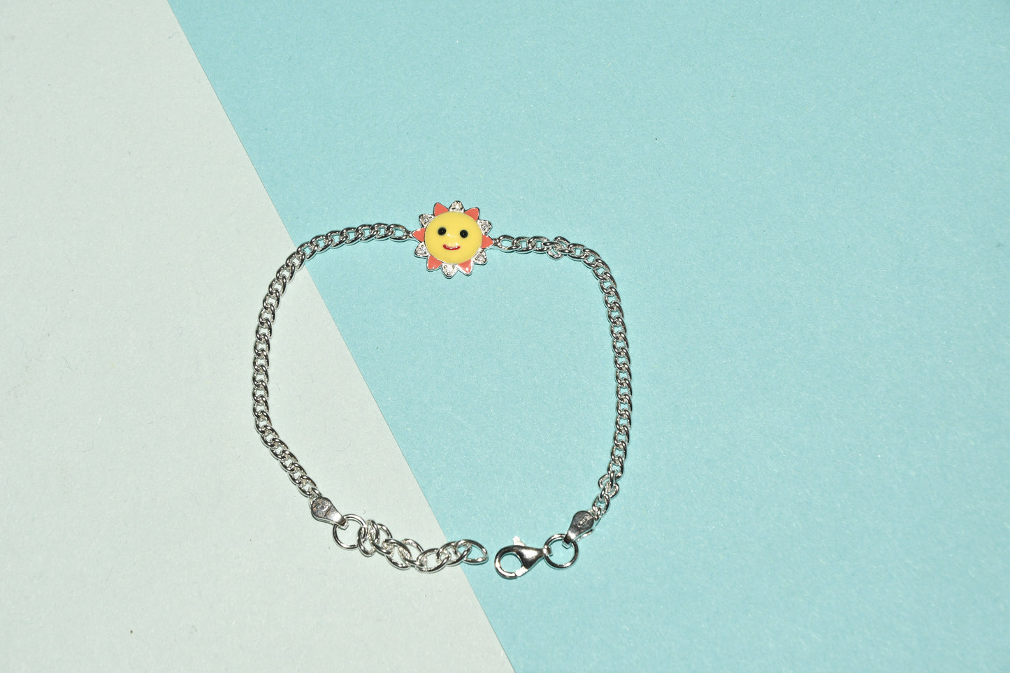 92.5 Sun Silver Charm Bracelet