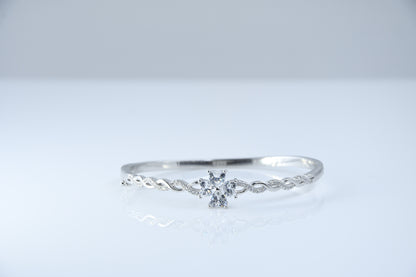 92.5 Silver Clover Women Kada Bracelet